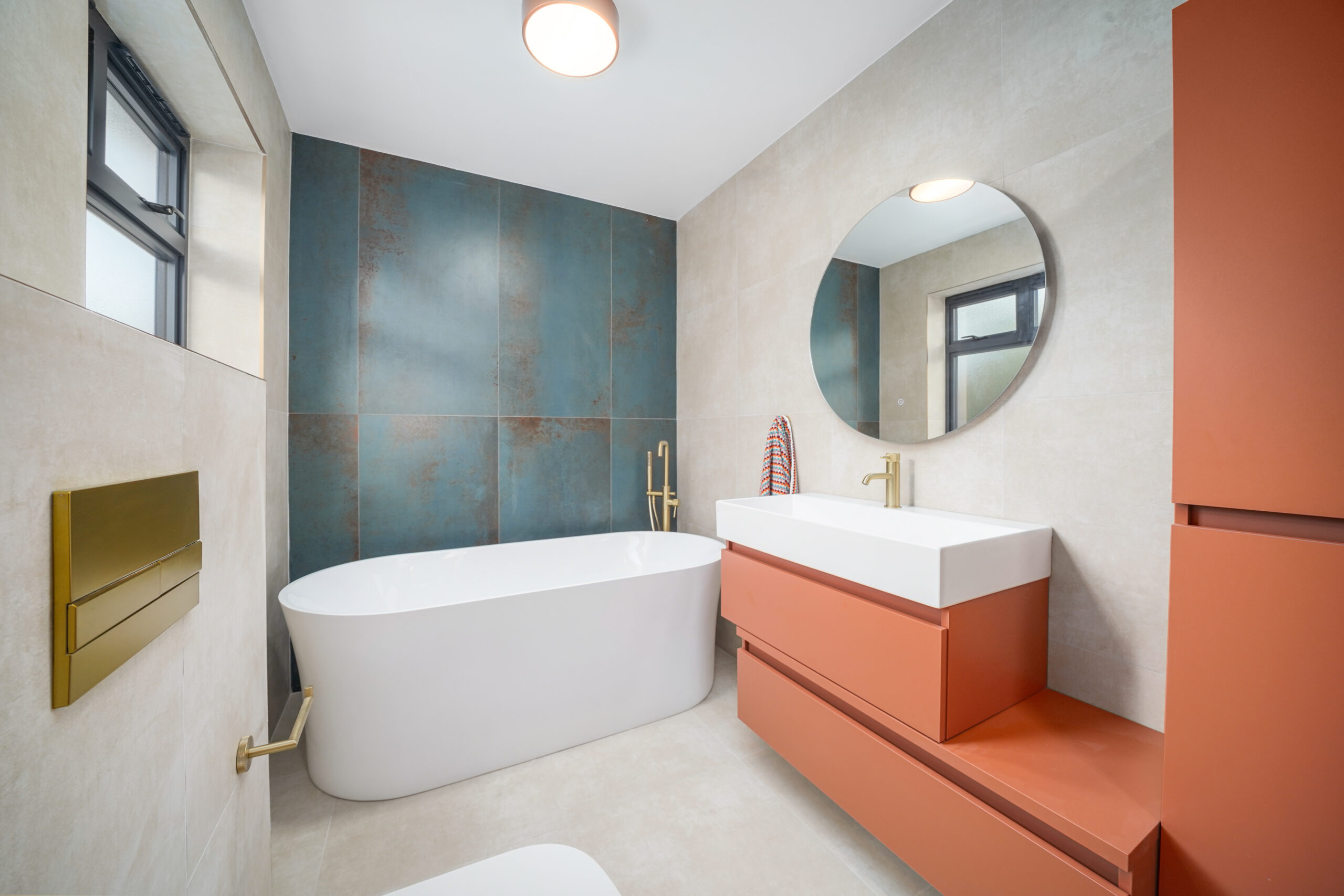 Abbotsford Gardens Bathroom Design in Woodford — completed bathroom photograph 2