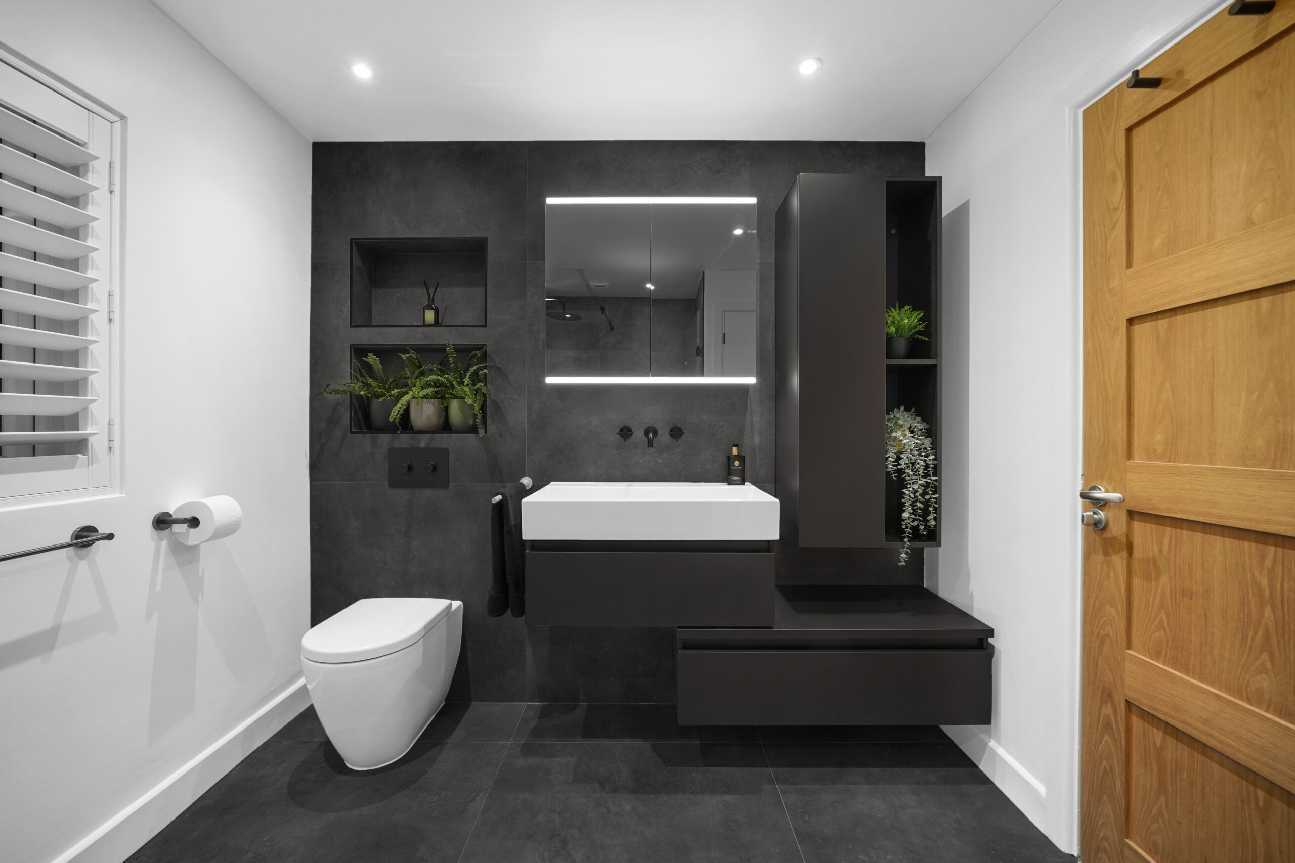 Contemporary Bathroom Design in Loughton — completed bathroom photograph 2